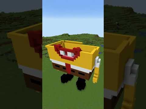 NotCyborg -  I built SpongeBob in Minecraft, how did I do??  #minecraft #spongebob #tiktok #minecraft