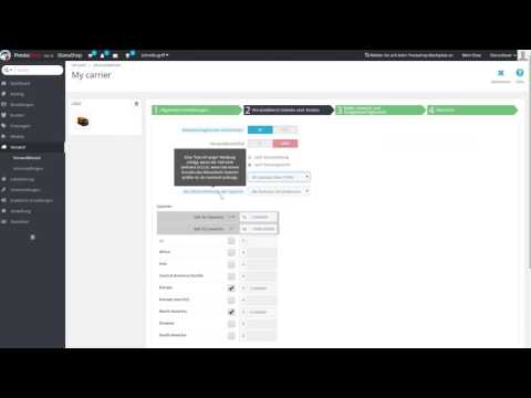Einrichten eines Versanddienstleisters - PrestaShop tutorial