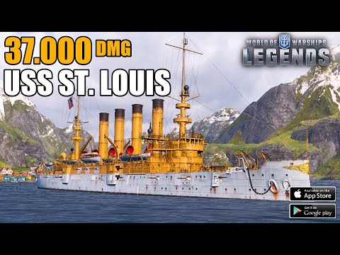 USS St. Louis 37.000 Damage | World of Warships: Legends by Wargaming | Android Gameplay