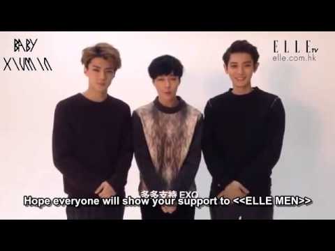 [ENG SUB] 140903 EXO Chanyeol Sehun Lay ELLE MEN