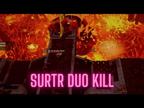 Tribes of Midgard - Surtr Duo kill - Golden Horn Farming