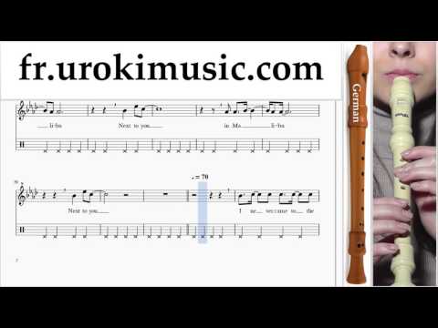 Cours de Flute à bec (G.) Miley Cyrus - Malibu Tuto Partitions Partie#2 um-i829