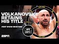 Reaction to Alexander Volkanovski’s win vs. Yair Rodriguez at UFC 290 | UFC Post Show