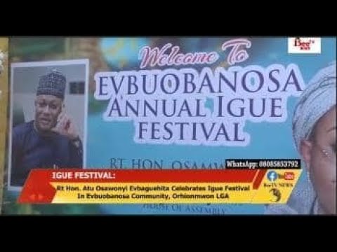 Rt Hon. Atu Osawonyi Evbaguehita Celebrates Igue Festival In Evbuobanosa Community, Orhionmwon LGA.