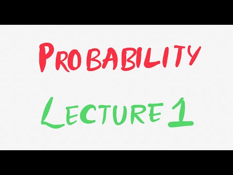 Probability | Lecture 1 | Fundamentals of Biostatistics