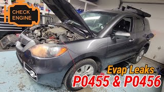 [Diagnose Code P0456 P0455] Evap Large Leaks Problem SOLVED  2009+ Acura RDX 2.3L #acura