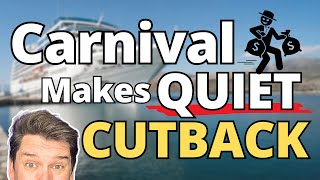NEW CRUISE CUTBACK (Carnival doesn’t want you to know!)🤫