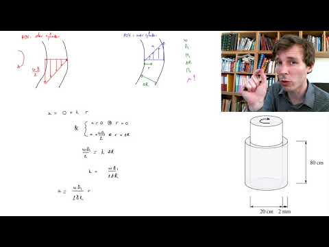 Calculating the viscosity in a cylindrical viscometer (Fluid Dynamics with Olivier Cleynen)