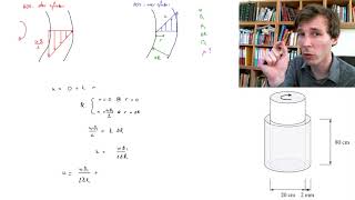 Calculating the viscosity in a cylindrical viscometer (Fluid Dynamics with Olivier Cleynen)