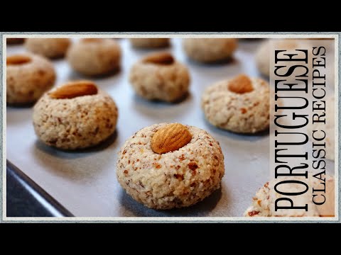Classic Portuguese Almond Cookies/Almendrados do Algarve/Easy Almond Cookies Recipe