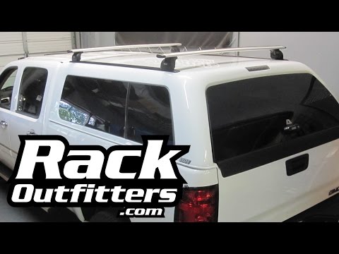 Thule Rapid Podium AeroBlade Roof Rack on Tracks for Fiberglass Truck Cap by Rack Outfitters