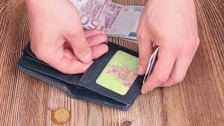 Зручне жіноче портмоне середнього розміру з натуральної шкіри Canpellini 21809 синє
