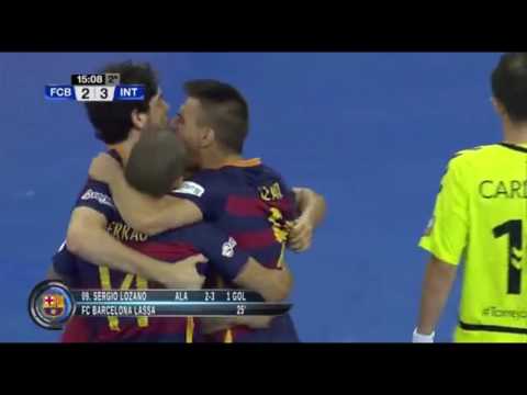 Gol Lozano (2-3) en el FC Barcelona - Movistar Inter. Play Off Final