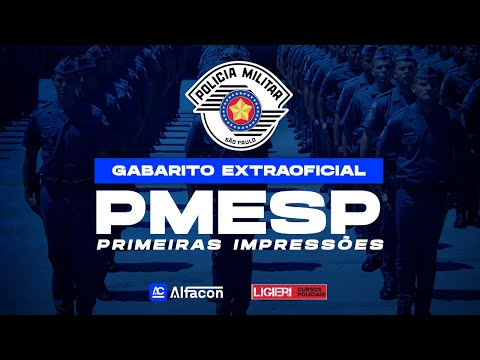 Gabarito Extraoficial PMSP 25 Soldado PMESP VUNESP  - Professores AlfaCon