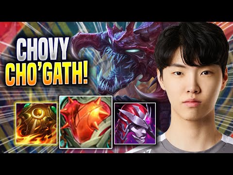 CHOVY TRIES CHO'GATH WITH NEW BUFFS! - GEN Chovy Plays Cho'gath TOP vs Rumble! | Preseason 2023