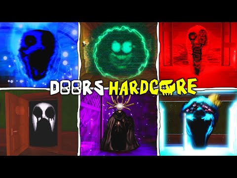 [ROBLOX] DOORS Hardcore All New Monsters Jumpscares & Crucifix Power