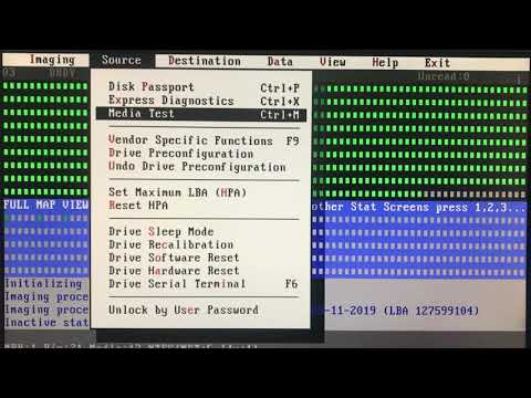 Test read/write heads of a hard disk.