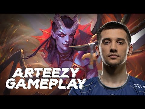 Arteezy playing Queen of Pain (Gameplay)