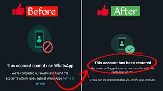 This Account can not use whatsapp Solution |  This account can no use whatsapp due to spam