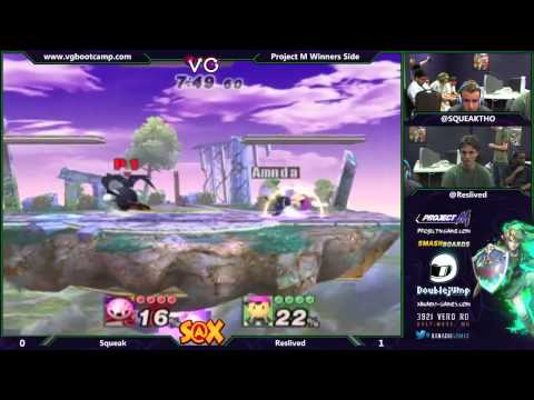 S@X 9/16/14 - Squeak (Meta Knight) vs Reslived (Ness) - Project M Tournament - Smash PM