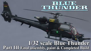 Blue Thunder Model Build Pt III Final assembly, paint & COMPLETED BUILD