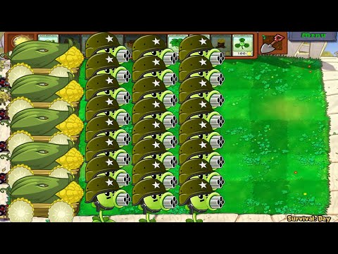 99 Gatling Pea Cob Cannon vs 99 Gargantuar - Plants vs Zombies