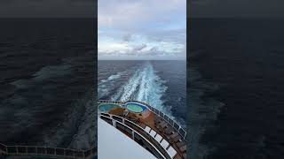 Cruise Shorts - Wake of Cruise Ship Carnival Vista at Sunrise in the Caribbean Sea