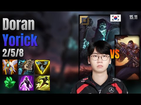 Doran Top Yorick vs Jayce lol KR solo rank Full Game 15.11 | 도란 요릭 vs 제이스