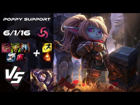 SUPPORT Poppy vs Blitzcrank - NA Grandmaster Patch 14.13