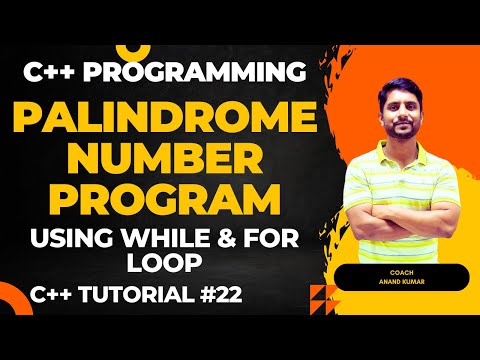 Palindrome Number Program in C | Using For and While Loop | In Hindi