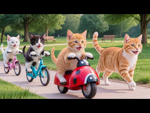 Mama Cat Trims Fur on the Farm and Makes Tiger Hat For Kittens At Home🐾🎩🐯