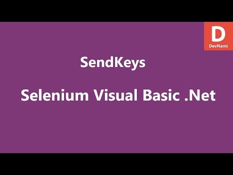 Selenium Visual Basic Net Sendkeys