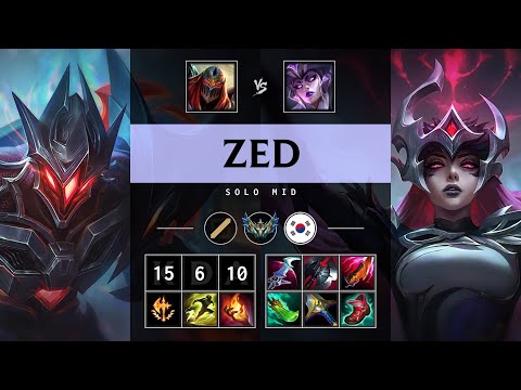 Zed Mid vs Syndra - KR Challenger Patch 25.08