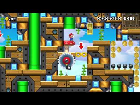 Airship of the 12 Wall Jumpings - from AER - SUPER MARIO MAKER Gameplay RAW