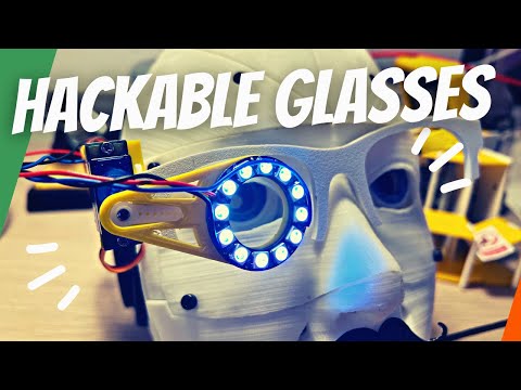 YouTube Thumbnail for Cyber Glasses you can hack yourself, Raspberry Pi Pico Powered glasses for Soldering