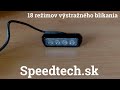 Výstražné LED světlo 12V / 24V - 4x3W LED bílý Predátor / ECER10 (95,5x28x21mm) - Video Youtube