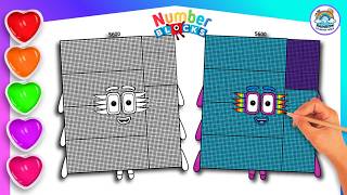 How to Draw Numberblocks 5600 | Numberblocks Coloring Pages