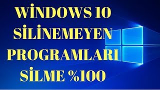 Windows 10 Silinmeyen Dosyaları ve Programları Silme Programsız Sesli Anlatım