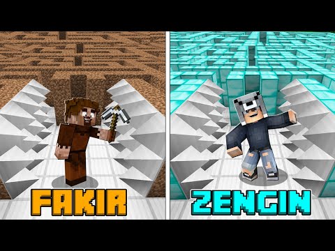 FAKİR DİKENLİ LABİRENT VS ZENGİN DİKENLİ LABİRENT! 😱 - Minecraft