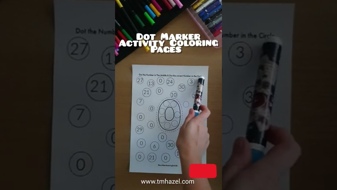 Dot Marker Activity Coloring Pages, Do a Dot Activities, Number Kids Activity Printables