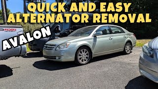 Toyota Avalon Alternator | without removing wheel, hose or radiator | 2005 - 2012