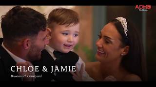 Chloe & Jamie wedding film, Broxmouth Courtyard