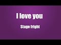 Scooby Doo Stage Fright I Love You Lyrics