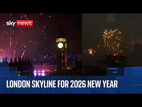 London skyline as UK welcomes in 2026 New Year