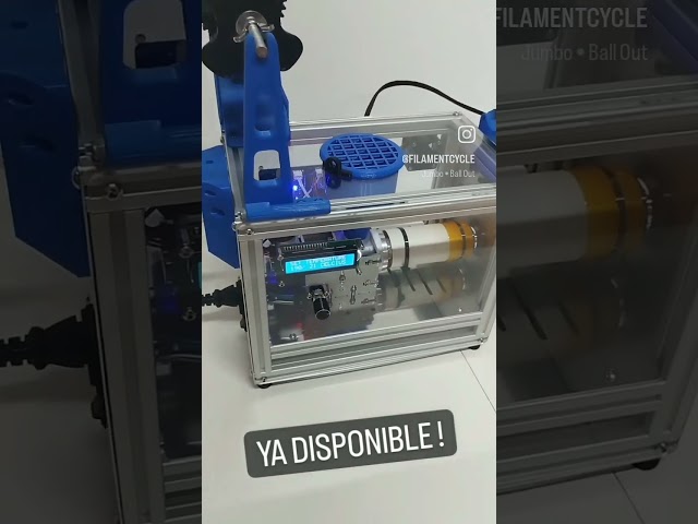 Vídeo relacionado con Ryanong Extrusora de filamento de escritorio para plástico ABS PLA, diseño de varilla de un solo tornillo, ideal para impresión 3D y producción personalizada