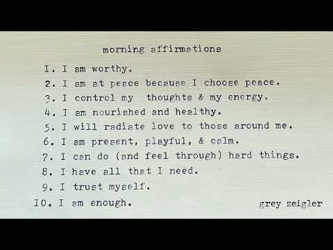 Affirmations - Grey Zeigler (Official Audio)
