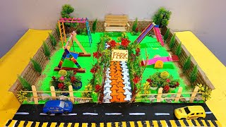 Park Model Making for School Project | Park model | Park model making craft | Park making with paper