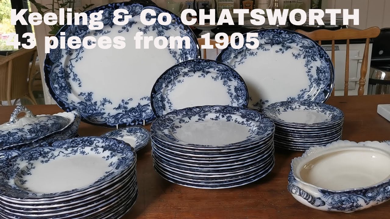 Keeling & Co Antique Blue and White Chatsworth China