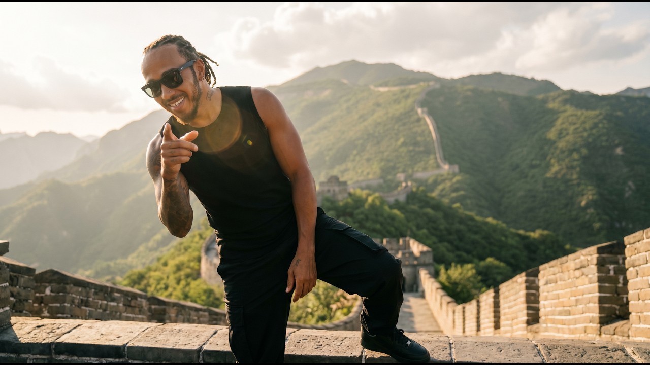 E se Lewis Hamilton estrelasse um filme na China? 🇨🇳🏎️ | Mini Movie Cinemático - IA Motorsfera