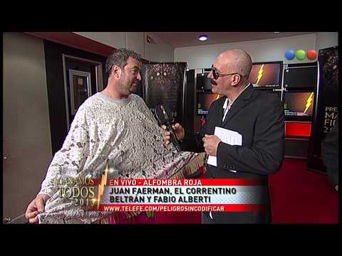 Juan Faerman, El Correntino y Fabio Alberti, Alfombra Roja "Peligro Fierro" - Peligro Sin Codificar